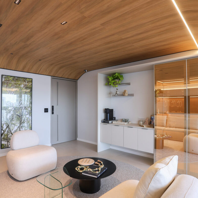 TetoVinilico+WagnerMeloMorganaNunesFotos-3 Imagem de um projeto do arquiteto Wagner Melo utilizando o produto Teca Bege da Teto Vinílico, fotografado pela Morgana Nunes